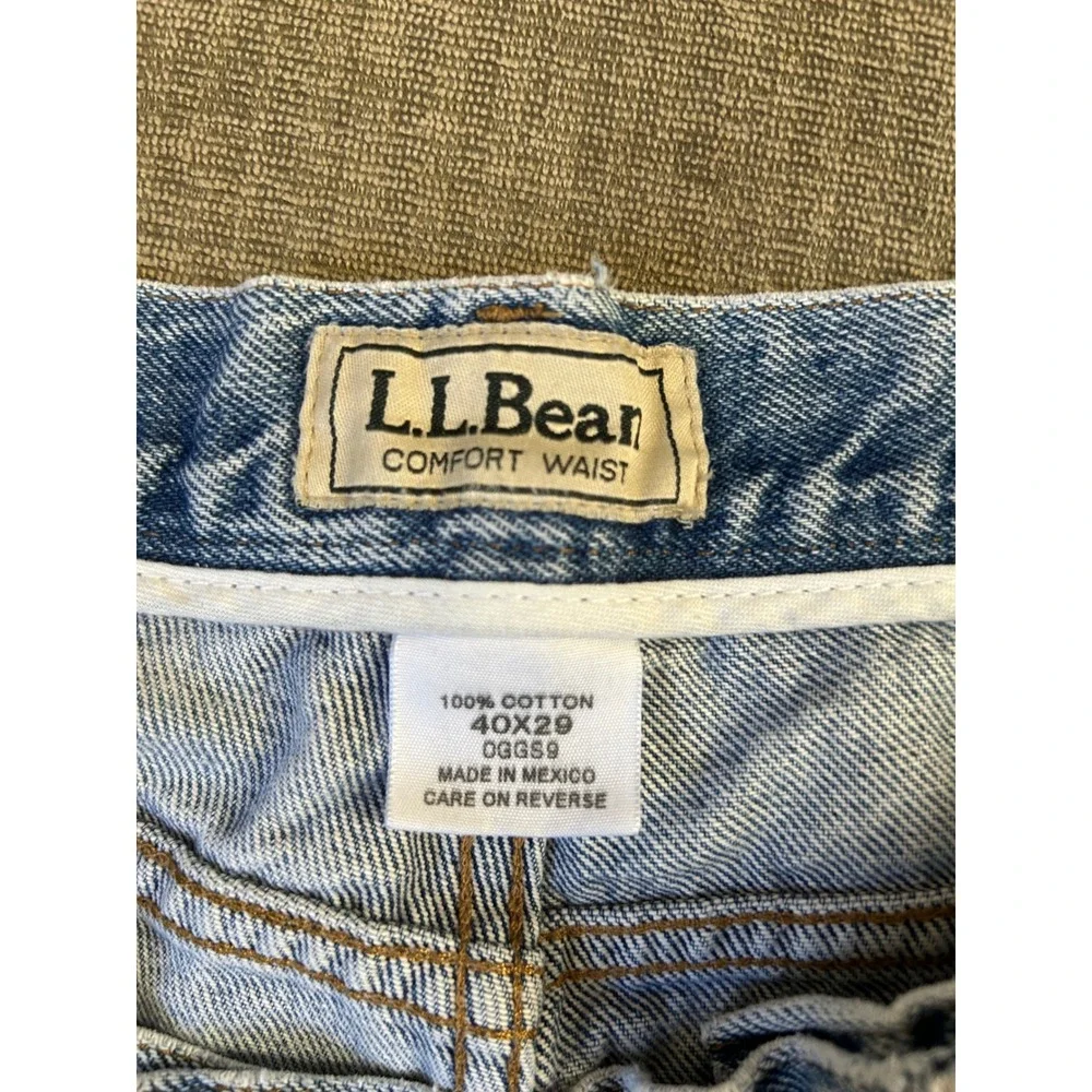 90s LL Bean Men's Blue Comfort‎ Waist Jeans Denim Pants Retro Classic